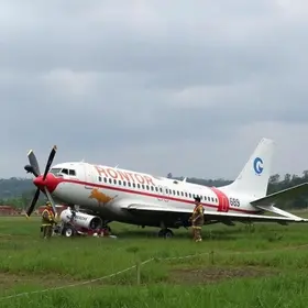 avião que teria caído após decolagem